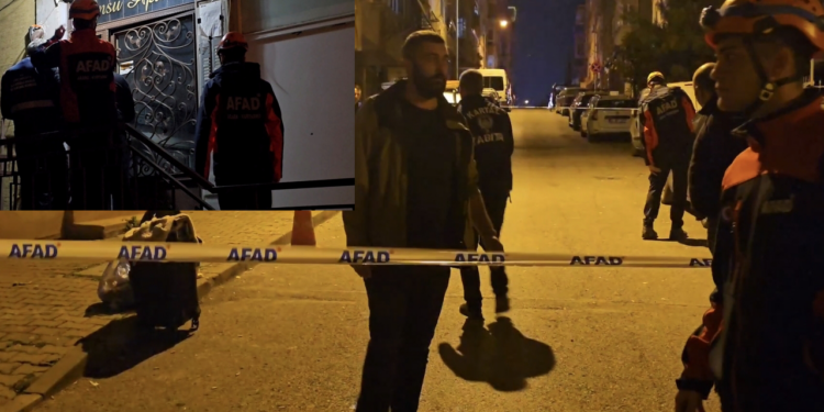 Kartal'da Panik Anları! Kolonlar Çatladı, Bina Mühürlendi