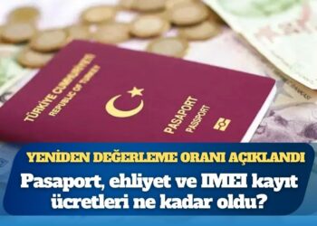 Yeniden değerleme oranı açıklandı: Pasaport, ehliyet ve IMEI kayıt ücretleri ne kadar oldu?