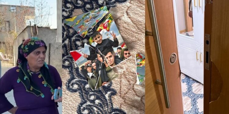 Ev baskınında Kürtçe konuşan anne darp edildi