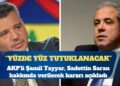 AKP’li Şamil Tayyar, Sadettin Saran hakkında verilecek kararı açıkladı