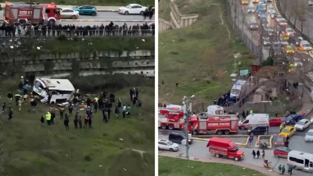 İstanbul'da İşçi Servisi Şarampole Yuvarlandı! Ölü ve Yaralılar Var
