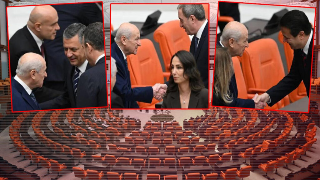 Meclis’te Buzlar Eriyor! Siyasilerden Karşılıklı Jestler: Özgür Özel ve DEM Partililer Bahçeli’yle Tokalaştı