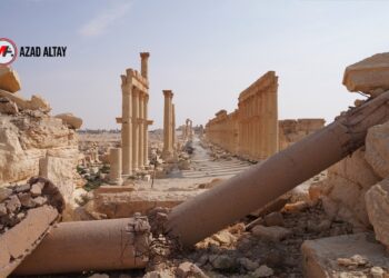 Zenobia'nın kenti Palmira'daki tahribatı görüntüledik