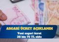 Yeni asgari ücret belli oldu