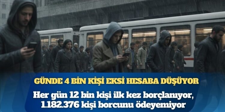 Her gün 12 bin kişi ilk kez borçlanıyor: Günde 4 bin kişi eksi hesaba düşüyor