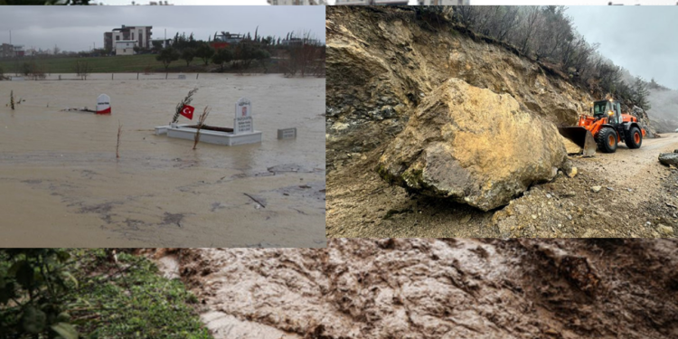 Adana ve Mersin'i Kuvvetli Yağış Vurdu... Dereler Taştı, Yollar Kapandı