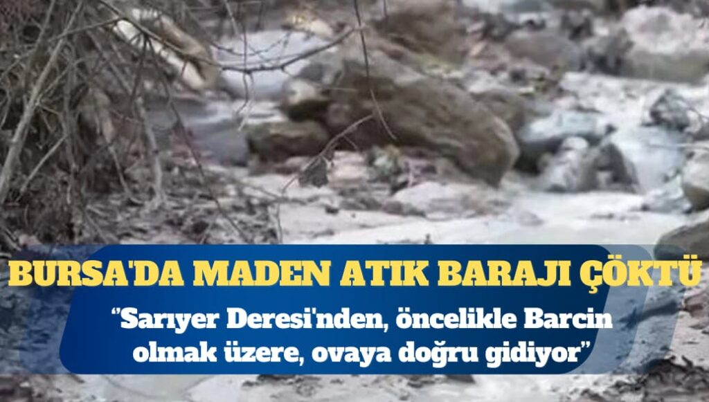 Bursa’da maden atık barajı çöktü: Kimyasal atıklar doğaya karıştı