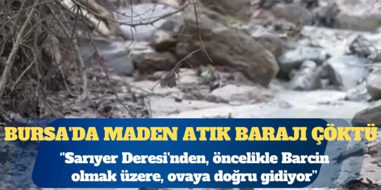 Bursa’da maden atık barajı çöktü: Kimyasal atıklar doğaya karıştı