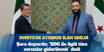 Şara duyurdu: Suriye’nin kuzeydoğusunda ateşkes ilan edildi, SDG ile tüm sorunlar giderilecek