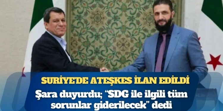 Şara duyurdu: Suriye’nin kuzeydoğusunda ateşkes ilan edildi, SDG ile tüm sorunlar giderilecek