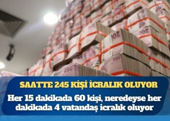 Ekonomik tablo ağırlaşıyor: Her saat 245 kişi, her 15 dakikada 60 kişi, neredeyse her dakikada 4 vatandaş icralık oluyor