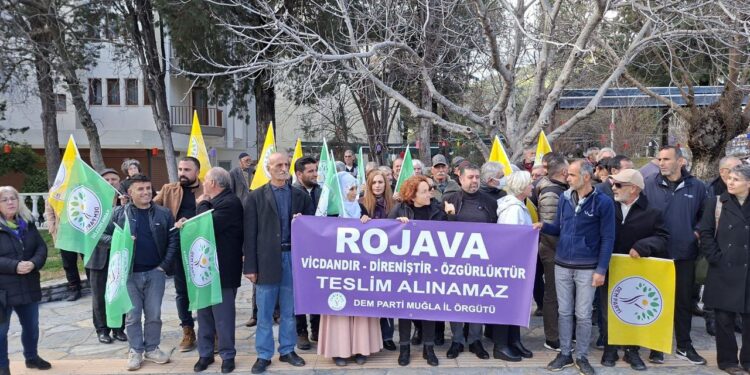 Muğla’da Rojava eylemi: Devrime sahip çıkacağız