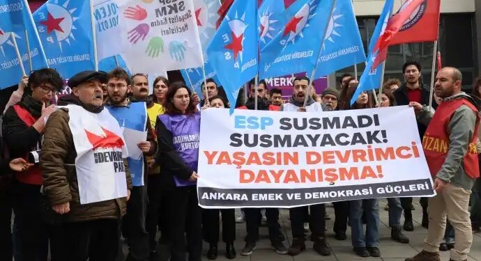 Ankara’da ESP’ye destek eylemi: Mücadeleyi büyüteceğiz