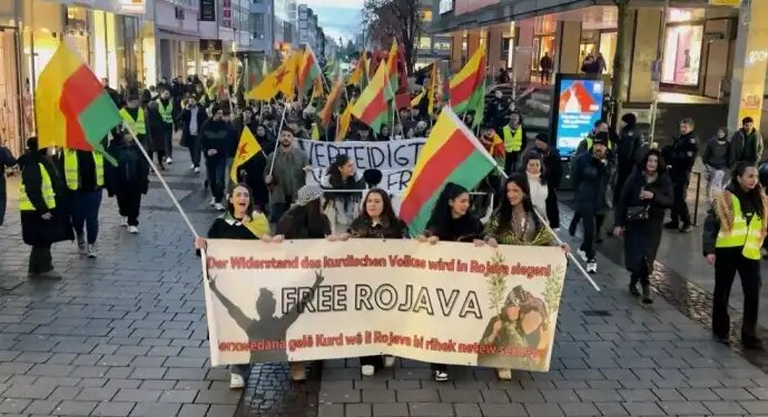 Almanya’da ‘Öcalan’a özgürlük, Rojava’ya statü’ yürüyüşü