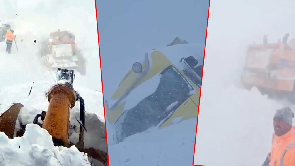 Sahara Geçidi’nde Çığ Felaketi: İş Makineleri Kar Altında Kaldı