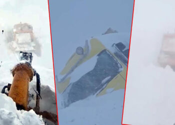 Sahara Geçidi’nde Çığ Felaketi: İş Makineleri Kar Altında Kaldı