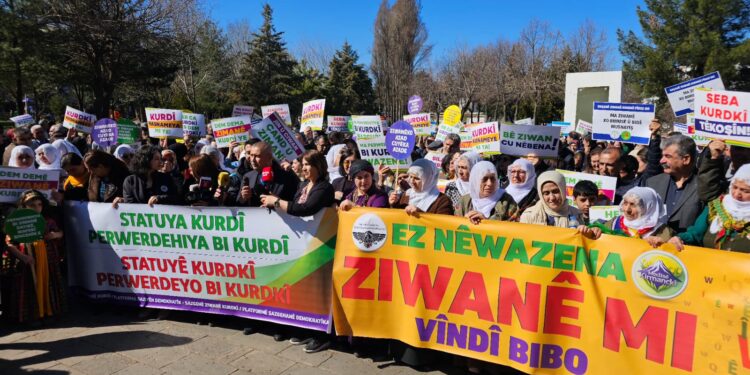 Amed’de anadil yürüyüşü: Zimanê me rûmeta me ye