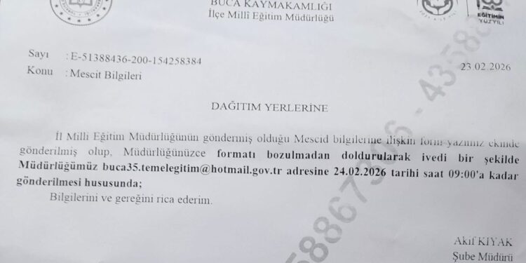 Okullardaki sığınak ve kütüphanelerin mescide dönüştürülmesi talimatı