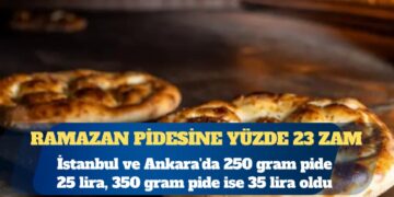 Ramazan pidesi fiyatları yüzde 23 arttı
