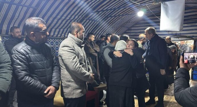 Heyetten Salih Müslim için kurulan taziye çadırına ziyaret