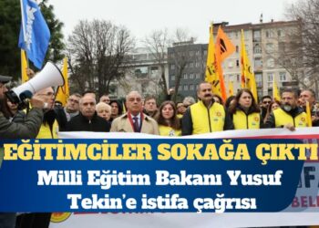 Eğitimciler sokağa çıktı, Yusuf Tekin’i istifaya çağırdı