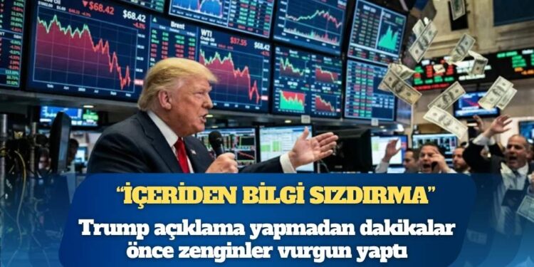 Trump açıklama yapmadan dakikalar önce zenginler vurgun yaptı
