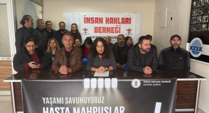 İHD Dêrsim Şube’den hasta tutsaklar için açıklama