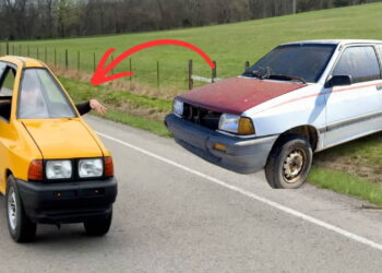 1988 model Ford Festiva’yı ‘dünyanın en ince’ arabası olması için modifiye etti
