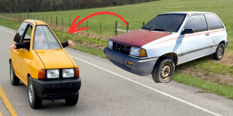 1988 model Ford Festiva’yı ‘dünyanın en ince’ arabası olması için modifiye etti