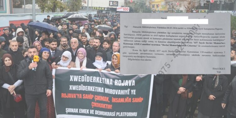 Rojava protestoları ve taziyeye katılma açığa alma gerekçesi yapıldı