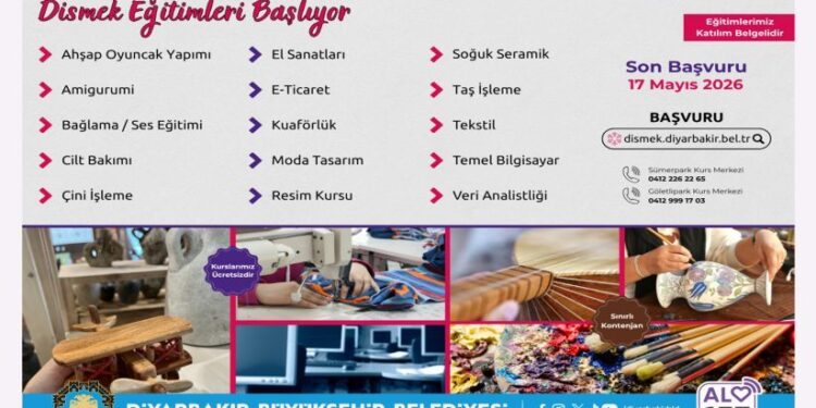 Amed Büyükşehir Belediyesi’nden 15 yeni mesleki kurs