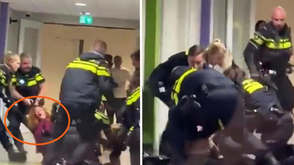 Hollanda'ya Sığınan Hamile Kadına Polisten Vahşi Müdahale