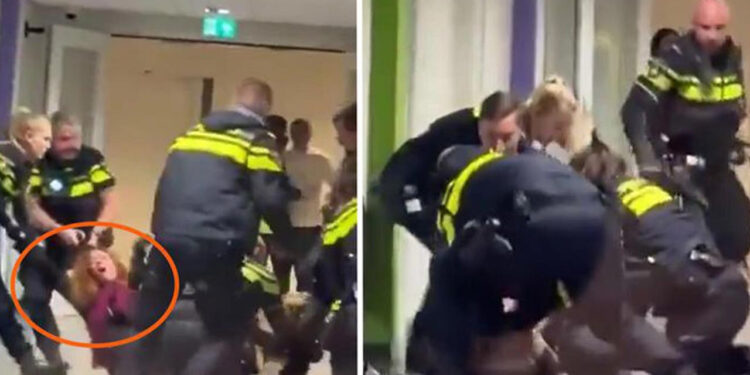 Hollanda'ya Sığınan Hamile Kadına Polisten Vahşi Müdahale