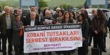 Sincan Cezaevi önünde açıklama: Barış için Kobanê davasındaki hukuksuzluk bitmeli