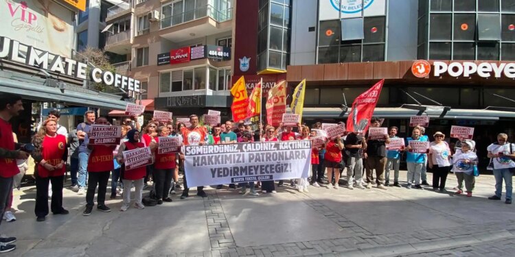 BARTA Tekstil işçileri eylemde: Hakkımızı sermayeye yedirmeyeceğiz