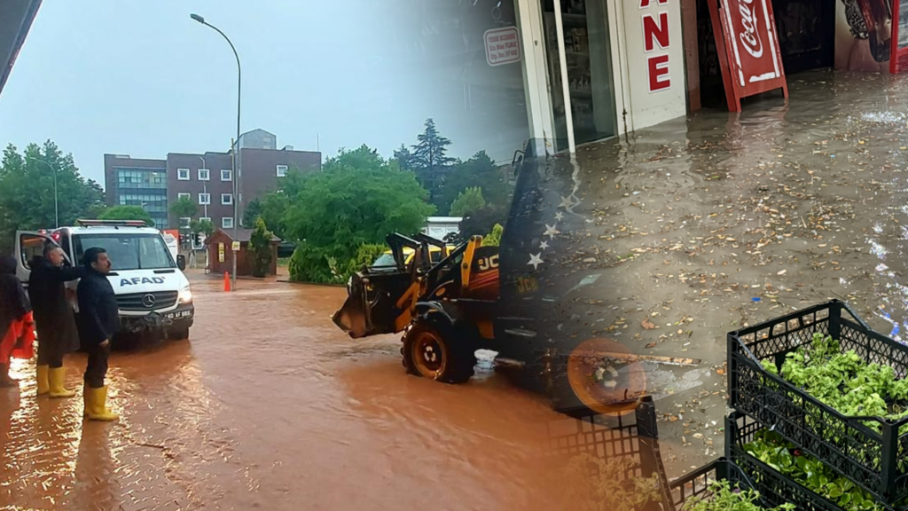 Kırşehir'de Sel Alarmı: Cadde ve İş Yerlerini Su Bastı