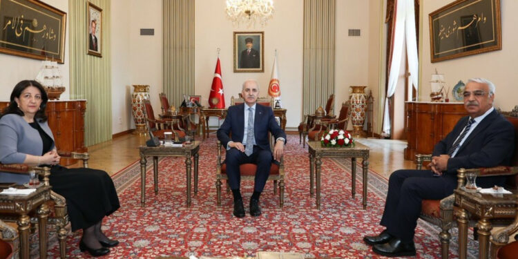 TBMM Başkanı Numan Kurtulmuş DEM Parti İmralı Heyeti ile Görüştü
