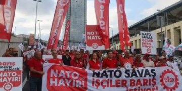 DİSK’ten NATO protestosu: Kaynakları savaşa değil, barışa ayırın