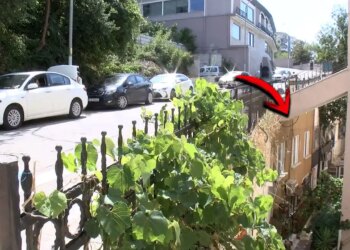 İstanbul Şile’de üzerinden yol geçen 8 daireli bina havadan görüntülendi