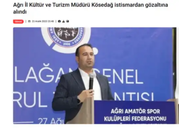 ‘Ağrı İl Kültür ve Turizm Müdürü Kösedağ istismardan gözaltına alındı’ haberine erişim engeli