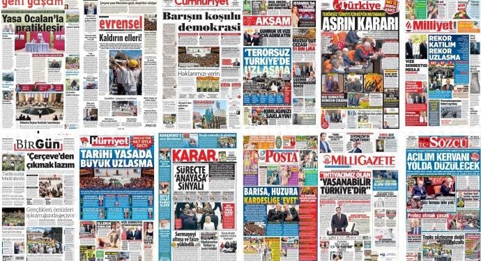 ‘Çerçeve yasa’ gazetelerin manşetlerinde