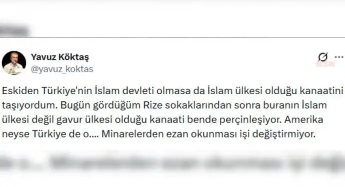 Prof. Dr. Yavuz Köktaş’tan ayrıştırıcı paylaşım