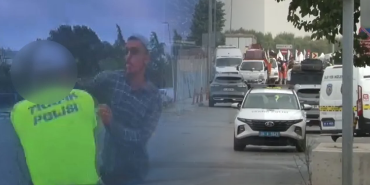 Trafik Polisine Bıçaklı Saldırı Kamerada: Saldırgan Bacağından Vurularak Yakalandı