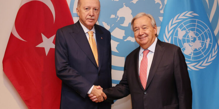 Cumhurbaşkanı Erdoğan BM Genel Sekreteri Guterres'le Görüştü