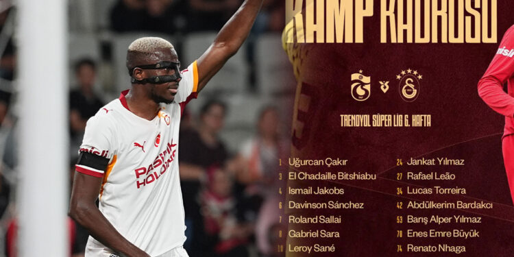 Galatasaray’ın Trabzonspor Maçı Kamp Kadrosu Açıklandı: Osimhen Oynayacak Mı?