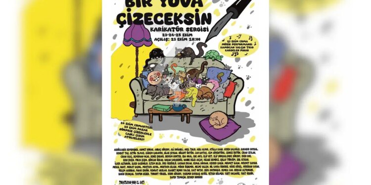 ‘Bir Yuva Çizeceksin’ sergisi hayvanların hikâyelerini anlatacak: Gazetemiz çizeri Temoçin’in de yer aldığı 72 isim sergide
