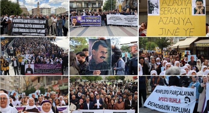 Birçok kentte 9 Ekim protestosu: Abdullah Öcalan’ın barış iradesi komployu boşa düşürdü