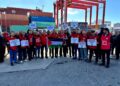 Sendikalar Ambarlı Limanı’ndan seslendi: İsrail’e sevkiyatı durdurun